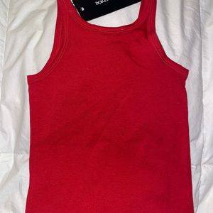 Girls Dolce & Gabbana tank top. Sleeveless size 2 red shirt.